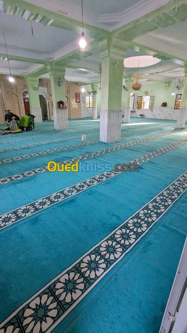 Nettoyage tapis mosquée تنظيف سجاد المساجد 