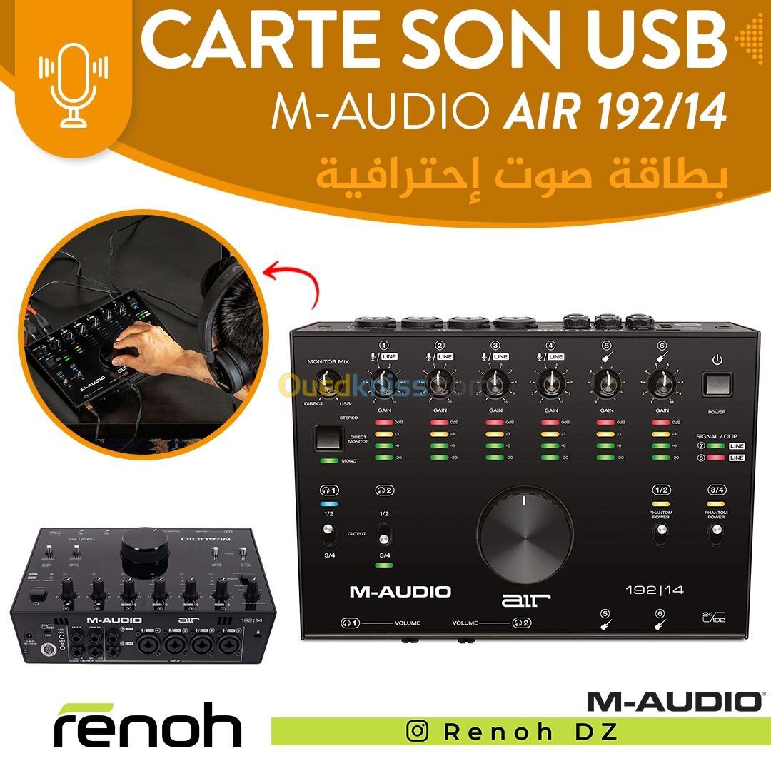 Carte Son USB M-AUDIO AIR 192/14