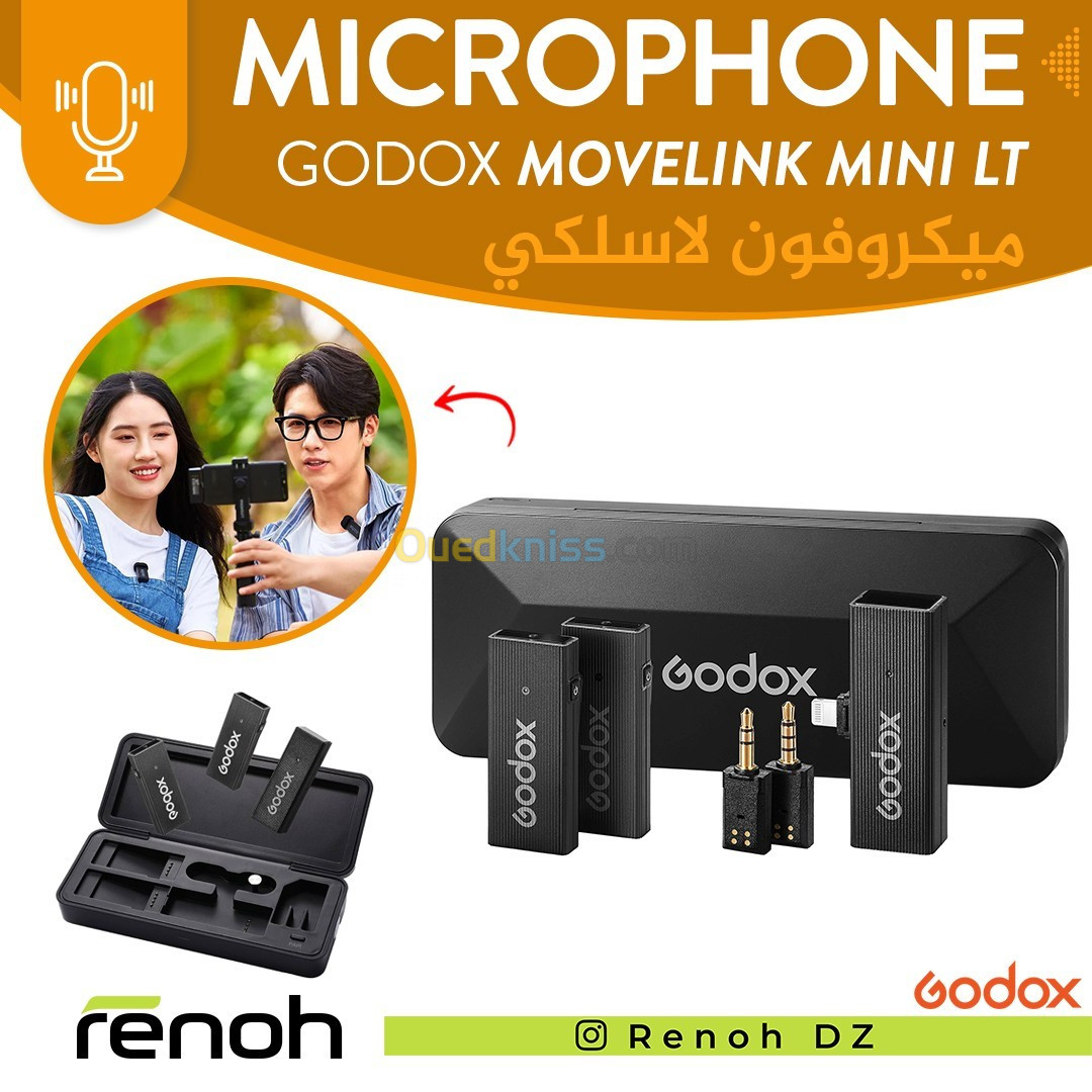 Microphone Sans-Fil GODOX MOVELINK MINI LT KIT 2 (Lightning)