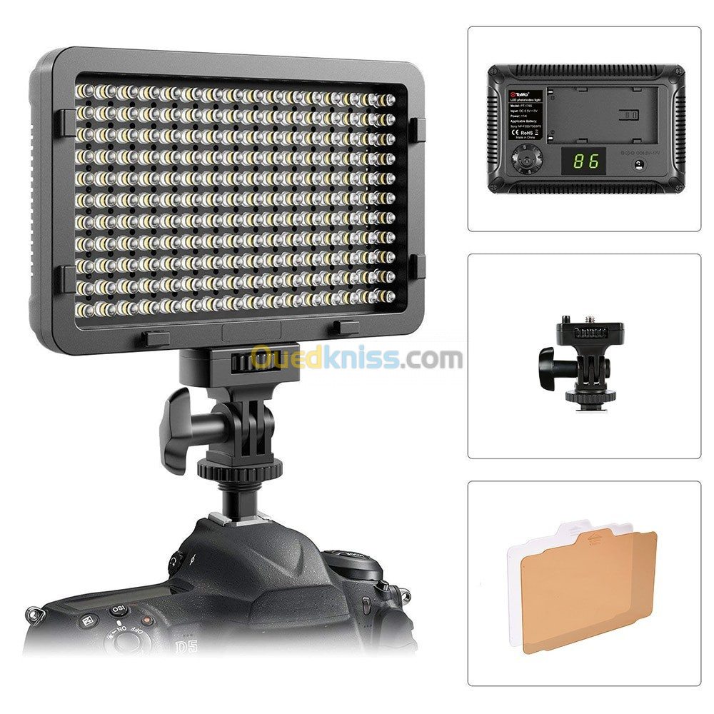 Panneau LED TOLIFO PT-176s Pour Caméra