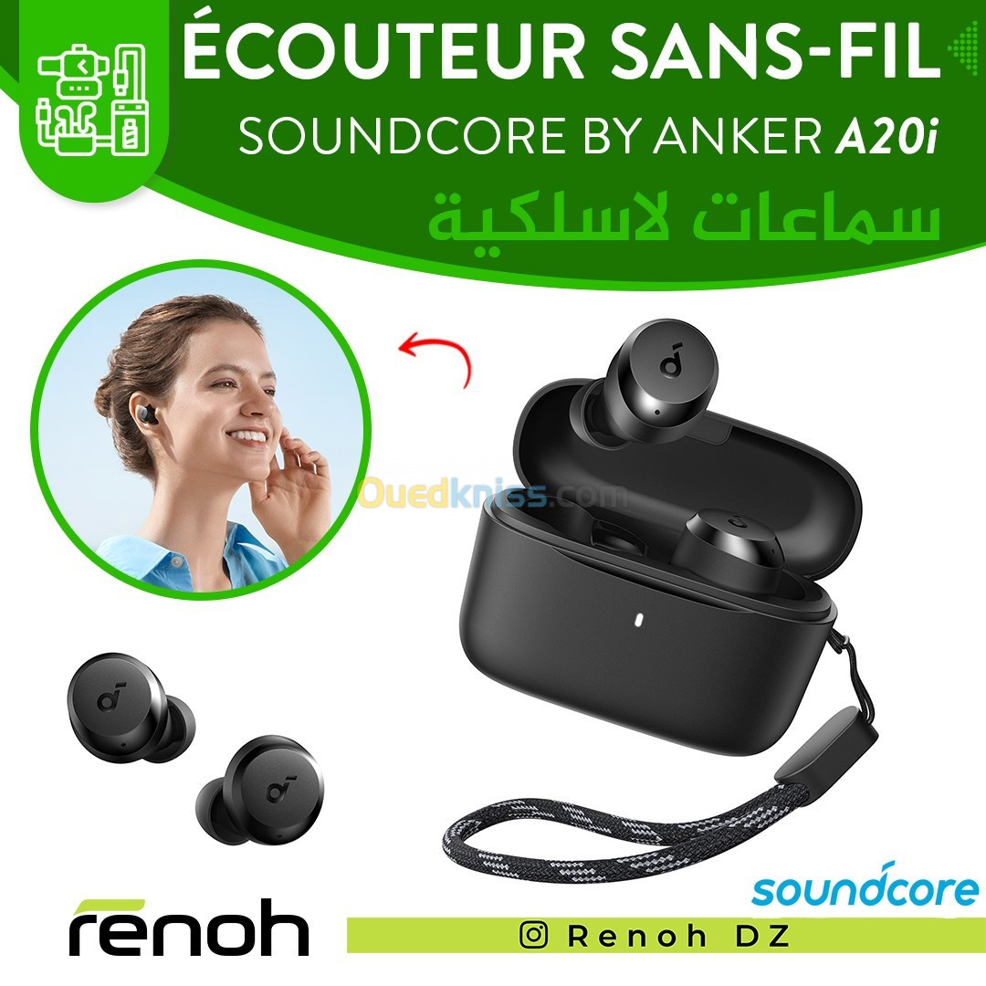 Écouteur Sans-Fil SOUNDCORE By Anker A20i