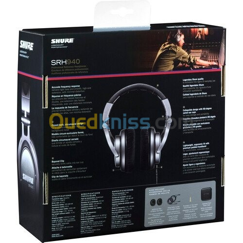 Casque professionnel Fermé SHURE SRH-940