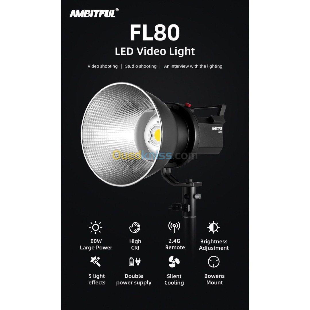 Lumière continue COB LED AMBITIFUL FL80