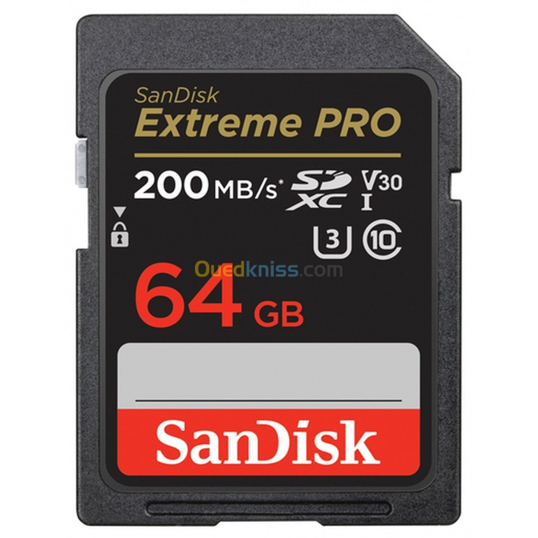 Carte Mémoire SANDISK EXTREME PRO SDXC 200MB/S