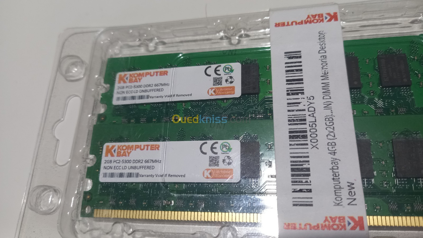 Mémoire ram 2gb pc2-5300 ddr2 667MHz 