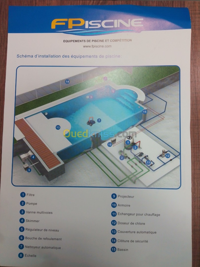 Distribution d'équipement de piscine et compétition et spa et traitement des eaux 