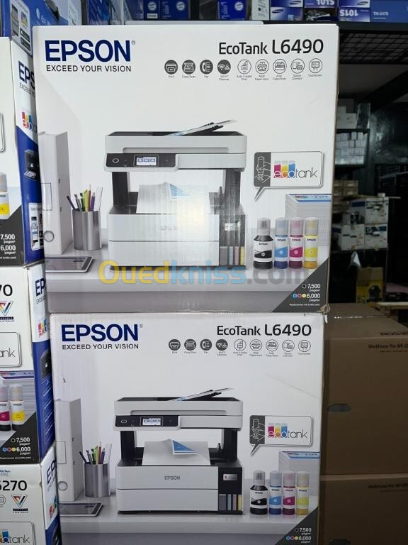 IMPRIMANTE EPSON ECOTANK L6490 MULTIFONCTION A RESERVOIRS COULEUR A4/USB/RECTO-VERSO ADF/FAX/WIFI