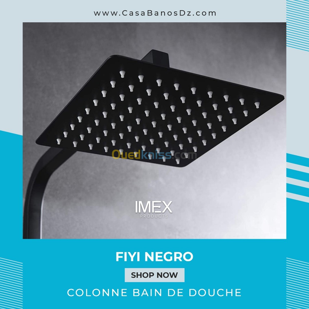 Colonne Bain Douche FIYI Noir IMEX