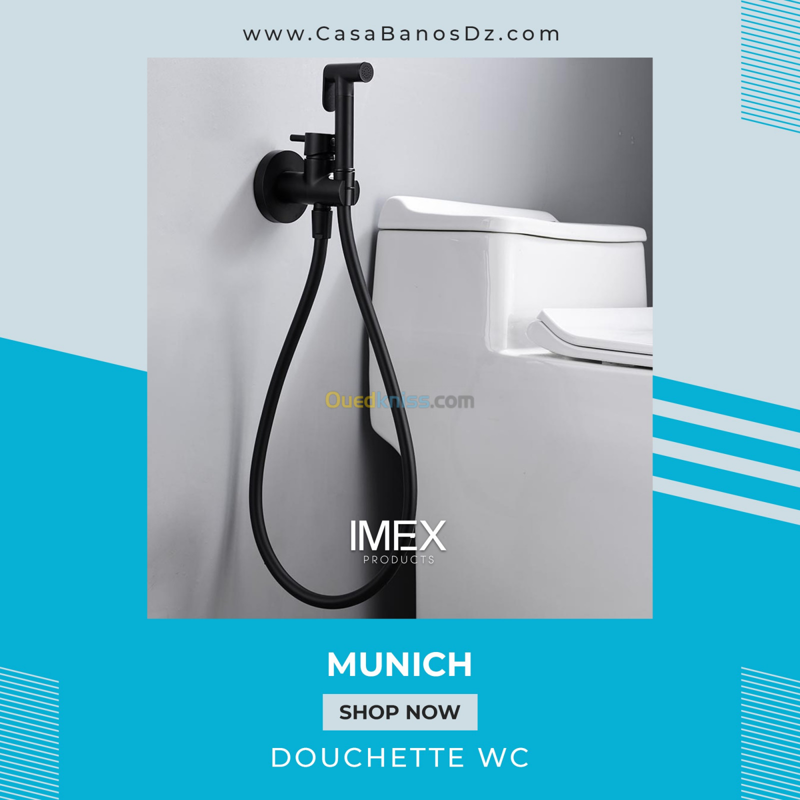 Mitigeur Douchette WC Noir À Encastrer MUNICH IMEX - Alger