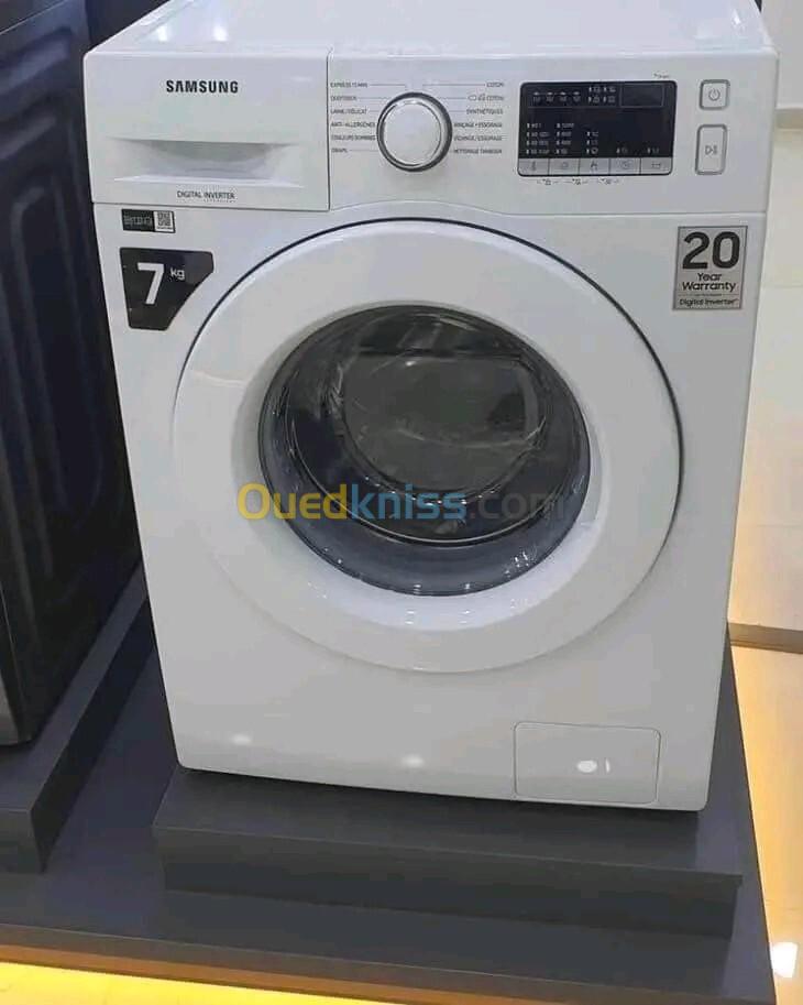 Lave linge automatique samsung 7kg EcoBubble blanc gris 