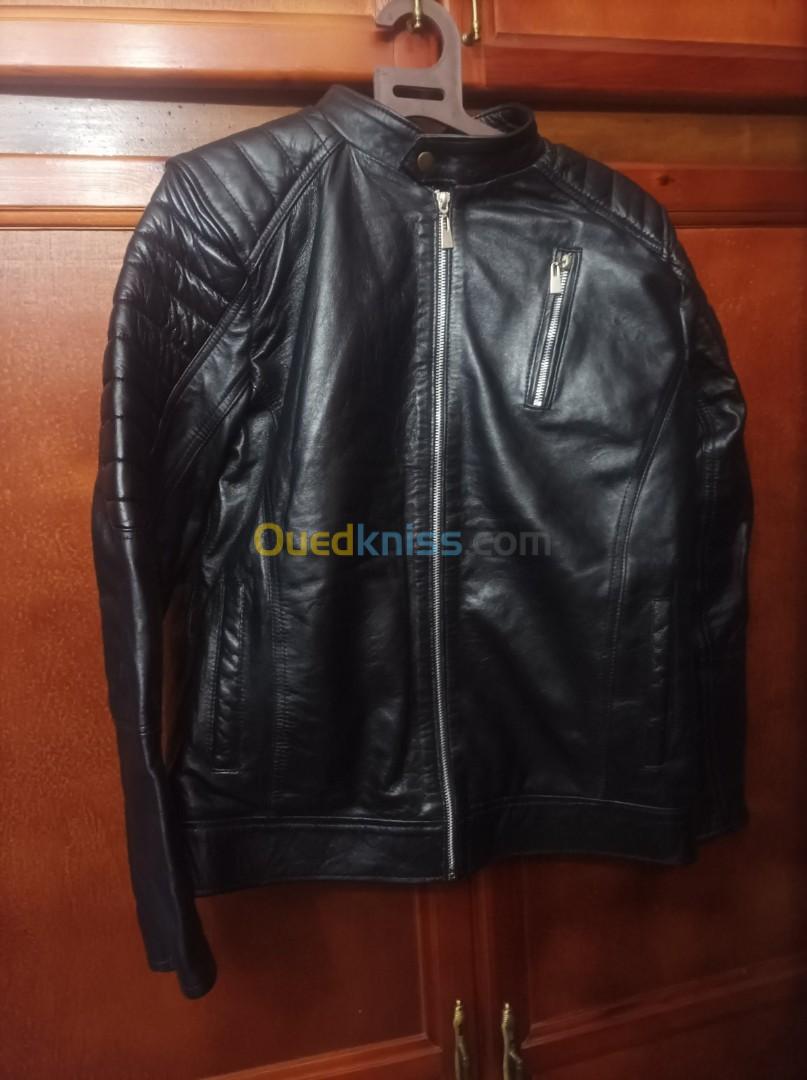 Veste cuire homme cheap ouedkniss