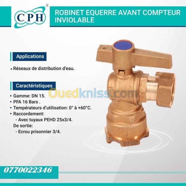 robinet compteur d'eau 