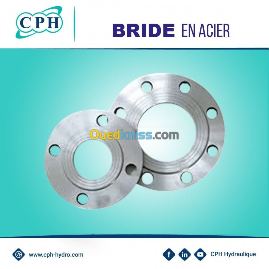 BRIDE EN ACIER PLEINE ET PERFORE