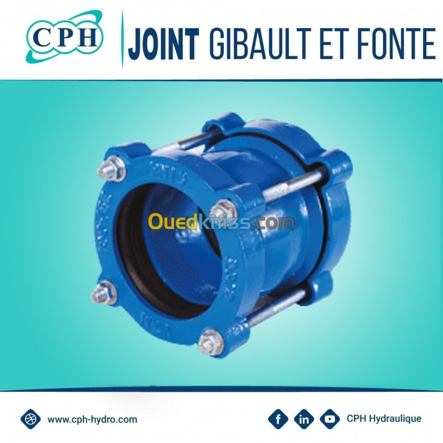 JOINT GIBAULT POUR TUBE FONTE