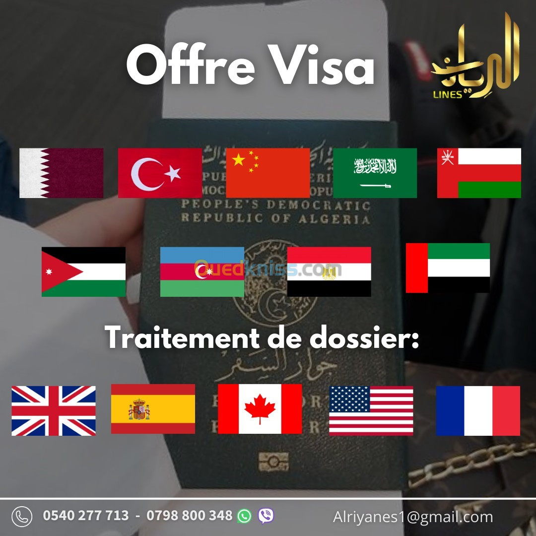 Offre Visa et Traitement de dossiers 