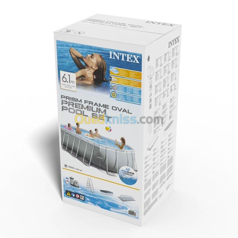 Piscine intex Prism Frame ovale 6.10 x 3.05 x 1.22 m