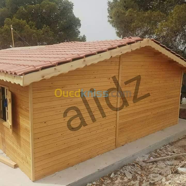 Construction des cahalet en bois