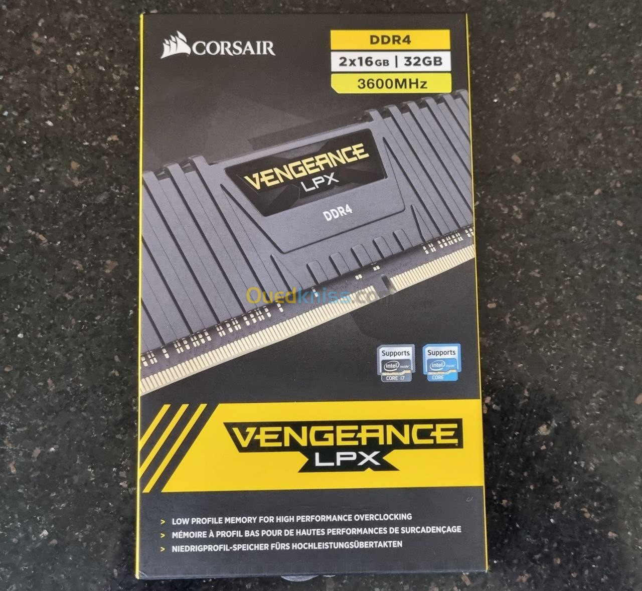 RAM DDR4 32G (2*16G) 3600MHZ/CL18 CORSAIR VENGEANCE LPX DESKTOP