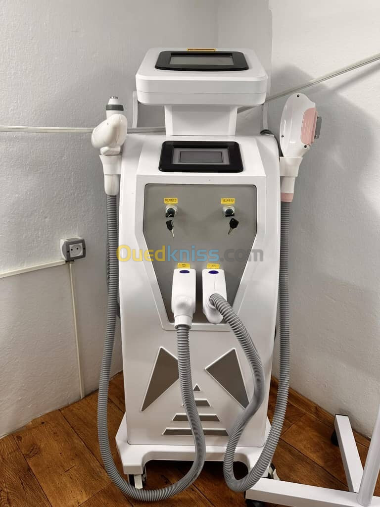 machine d'épilation et dé tatouage  SHR/ OPT /LASER  YAG /CHARBON PEEL /3 bras