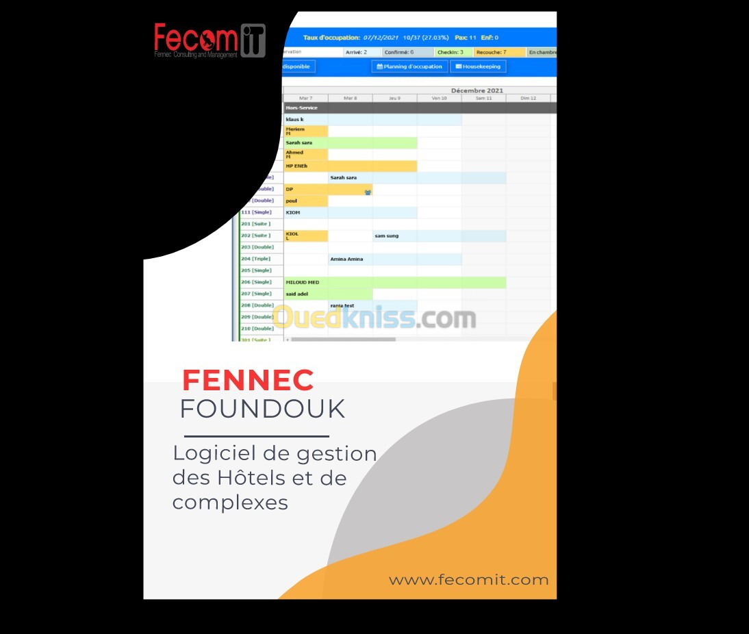 Logiciel de gestion d'hôtel Fennec Foundouk