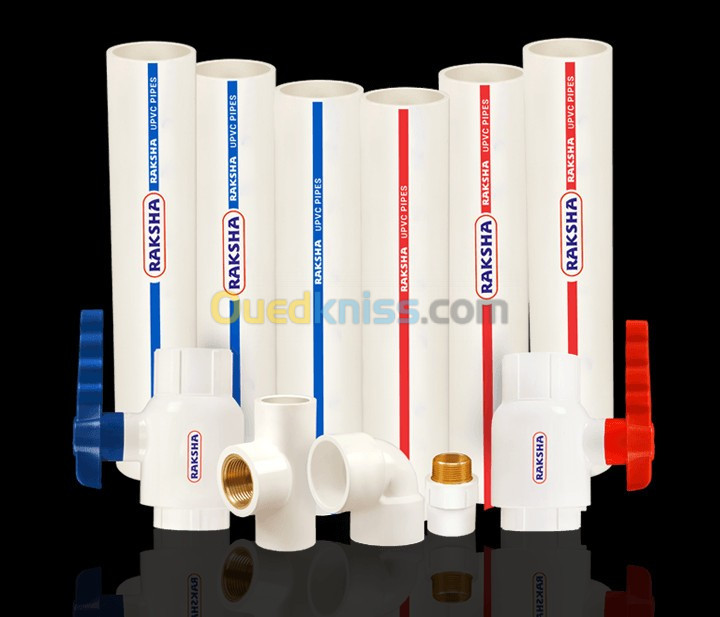 TUBE FORAGE U-PVC (PVC-U BLANC) RAKSHA - SAGAR|COLONNE MONTANTE +Tube Acier