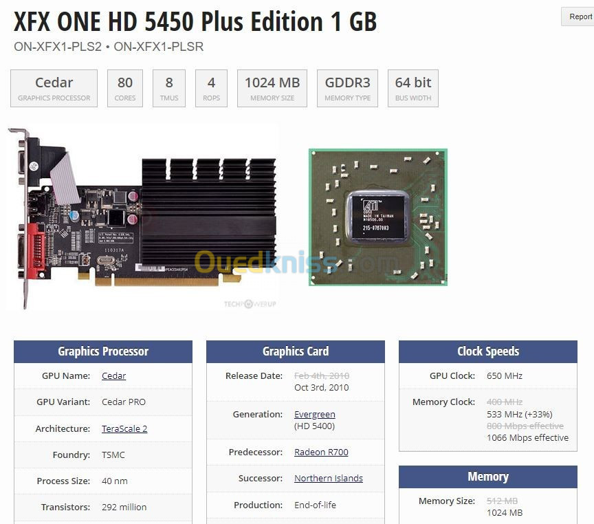 XFX ONE HD 5450 Plus Edition 1 GB