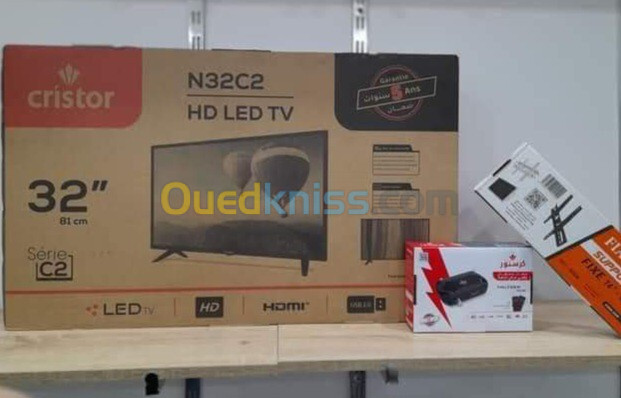 Tv Cristor 32p simple + démo Cristor th500+ Support aston8