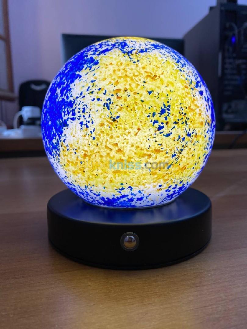       Moon Lamp 3D Printed LED Night Light, Dimmable, USB Rechargeable