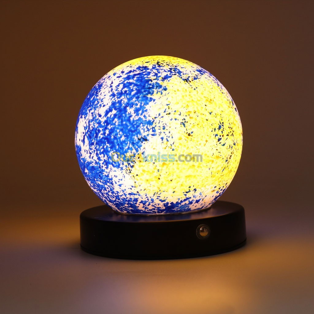       Moon Lamp 3D Printed LED Night Light, Dimmable, USB Rechargeable