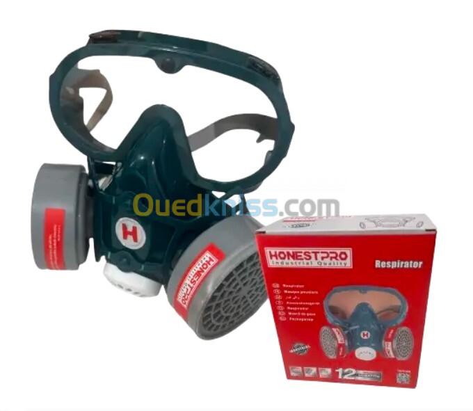 Masque a gaz respirateur avec filtre anti poussoir YAP1102  HONESTPRO