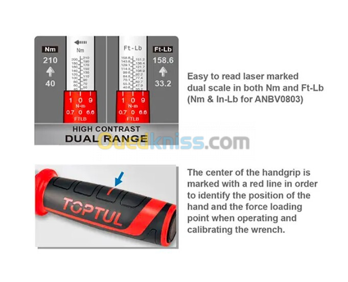 Clé dynamométrique mécanique  TOPTUL