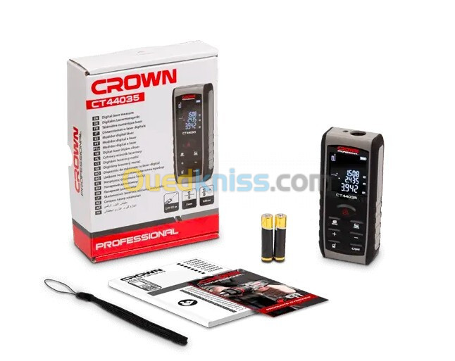 Télémètre laser 100m anti-choc CT44035  CROWN