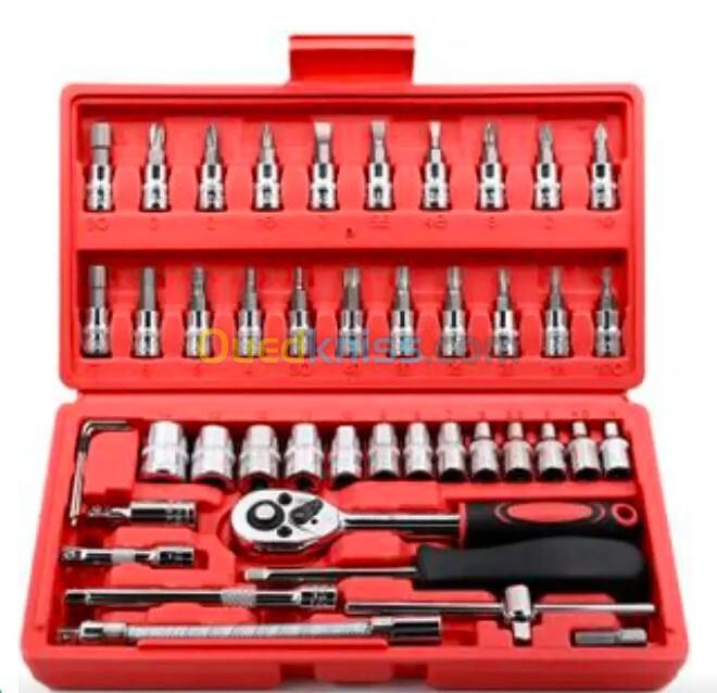 Caisse à outils 46PCS avec cliquet  DIVERS