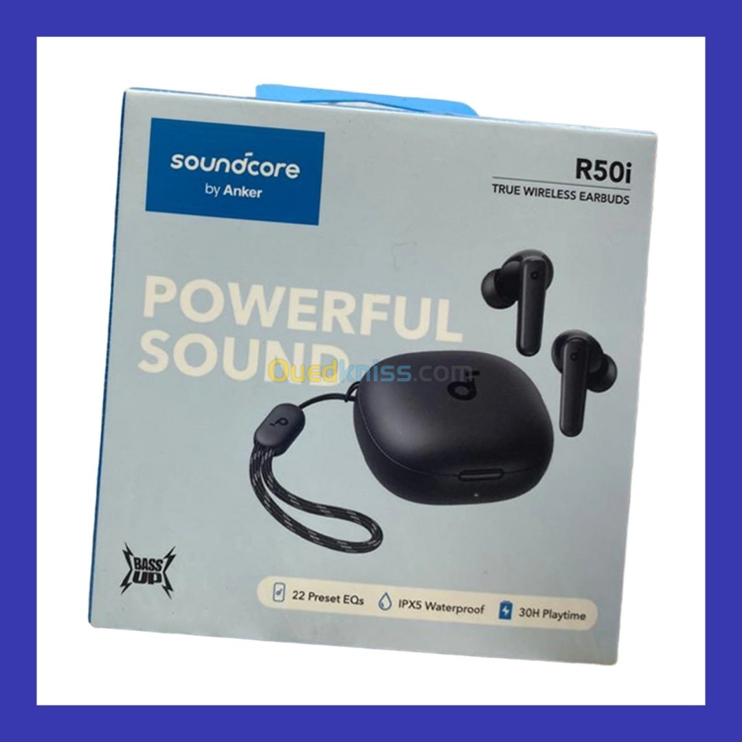 Airpods -  Anker R50i - Résistant à l'eau -  IPX5 Soundcore sans fil - 30H Autonomie 
