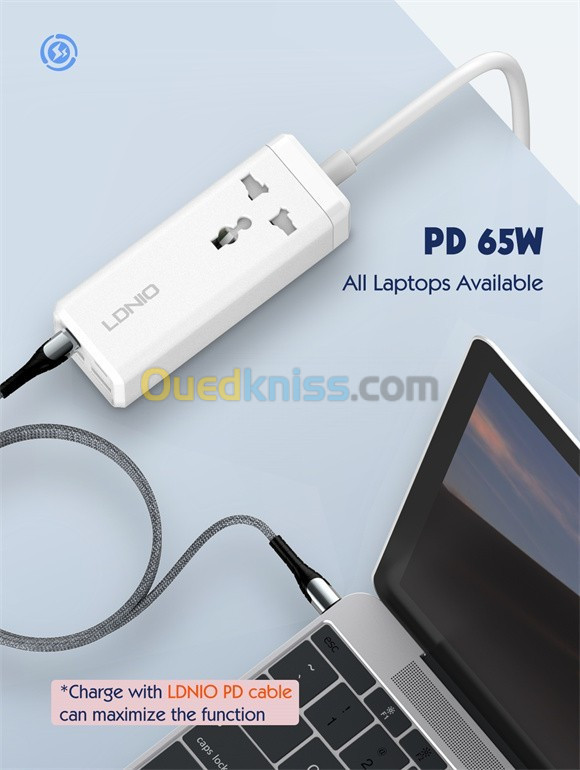 Chargeur Ldnio SC1418 Adaptateur Multifonction 4 Ports USB 65W Universel 