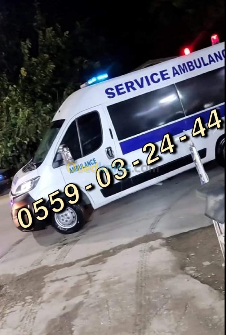 Service ambulance-سيارة اسعاف خاص -24/24-عبر كل الولايات 
