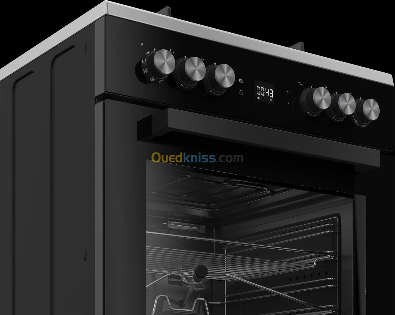 Cuisinière beko 60 cm noir four électrique 