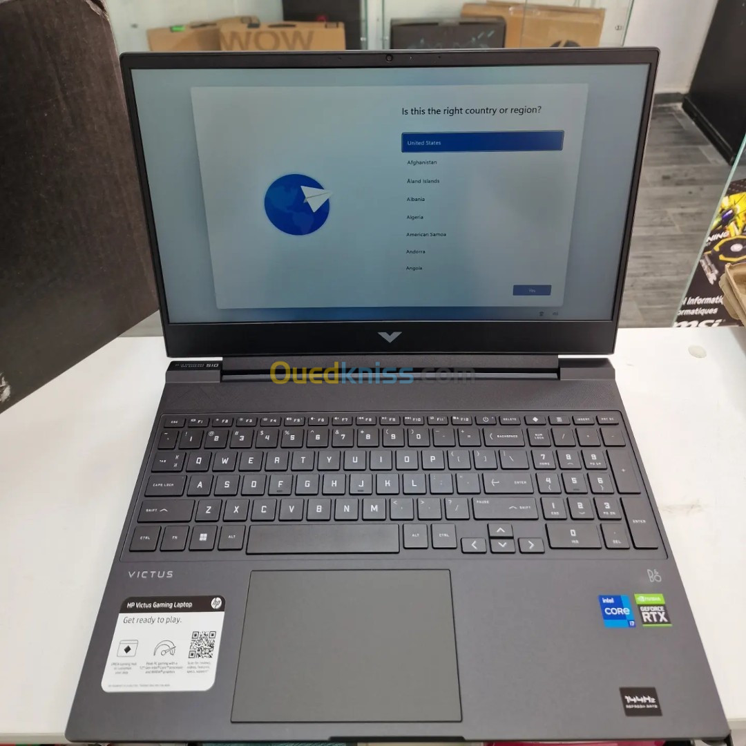 HP VICTUS 15 I7-12650H 16GB RAM 512GB SSD RTX 3050Ti 4GB NEUF JAMAIS UTILISÉ 