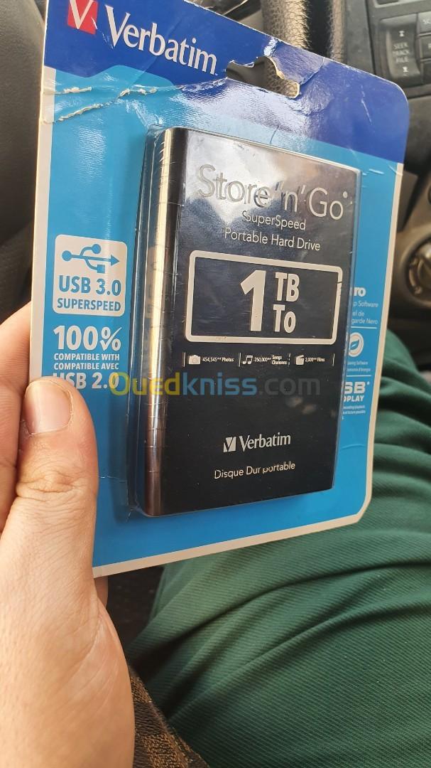 Disque dur externe verbatim 1tb ssd USB 3.0 verbatim