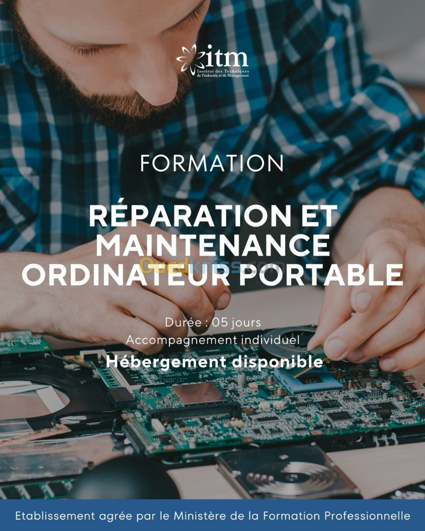 اصلاح وصيانة الحاسوب المحمول -  Formation Réparation et Maintenance ordinateur portable  - Niveau 1