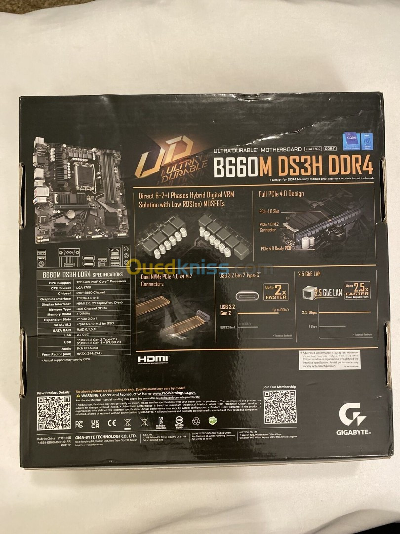 Gigabyte B660M DSH3 DDR4 1700 Socket