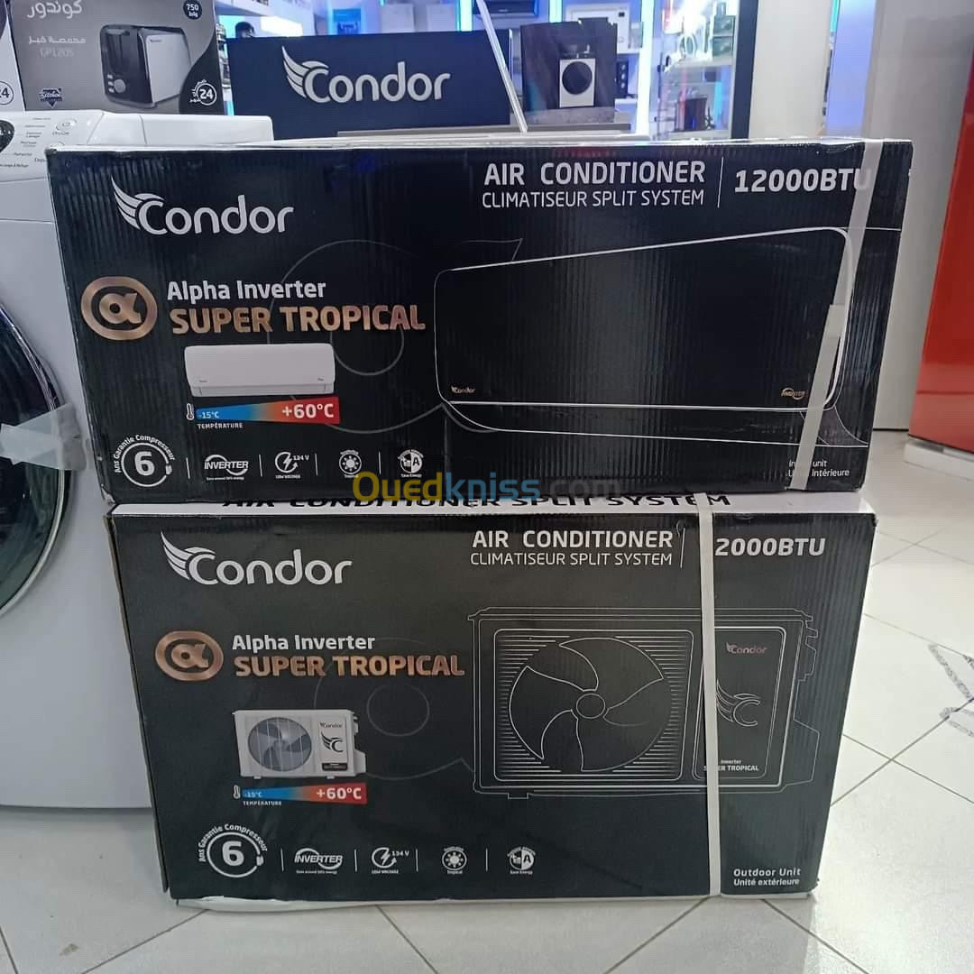 Climatiseur condor 12000 btu super tropical inverter