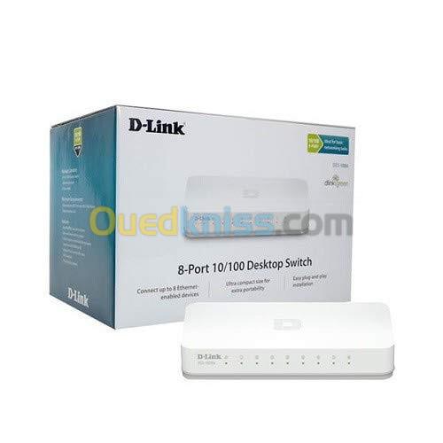 Comutateur de Reseau D-link DES-1008C 8 ports 10/100 Mbit/s