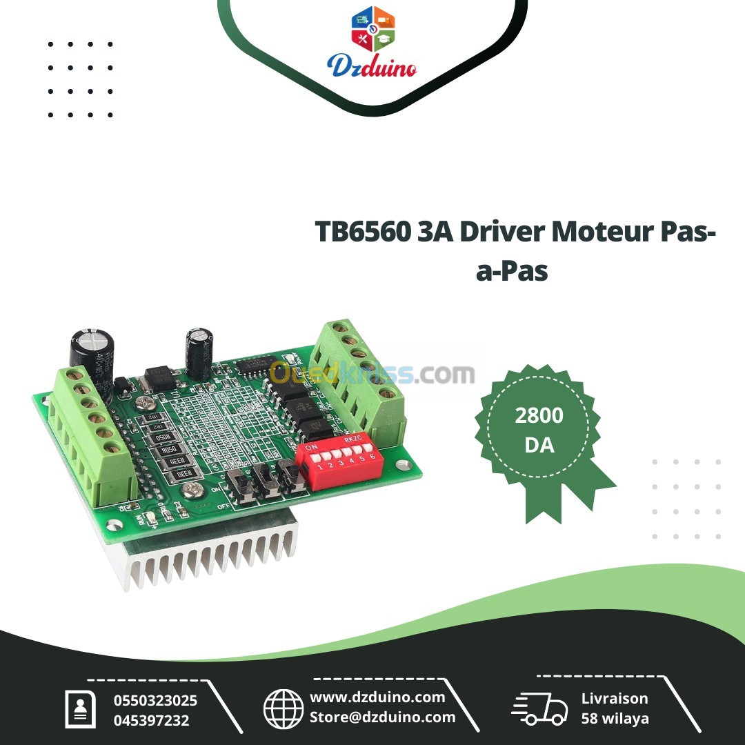 DRIVER MOTEUR Pas a Pas TB6560 3A 