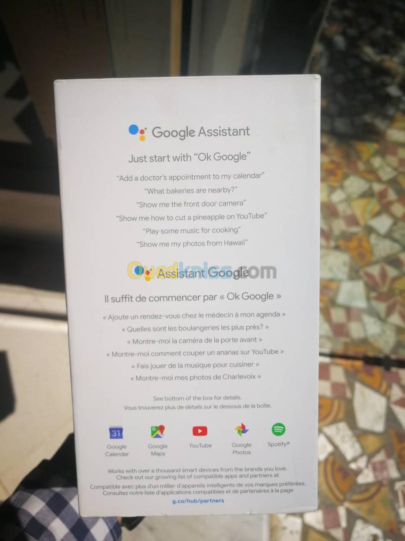 Google Nest Hub 2 Génération 2021 - écran 7 pouces IPS - Google Assistant - Wi Fi 5 ac