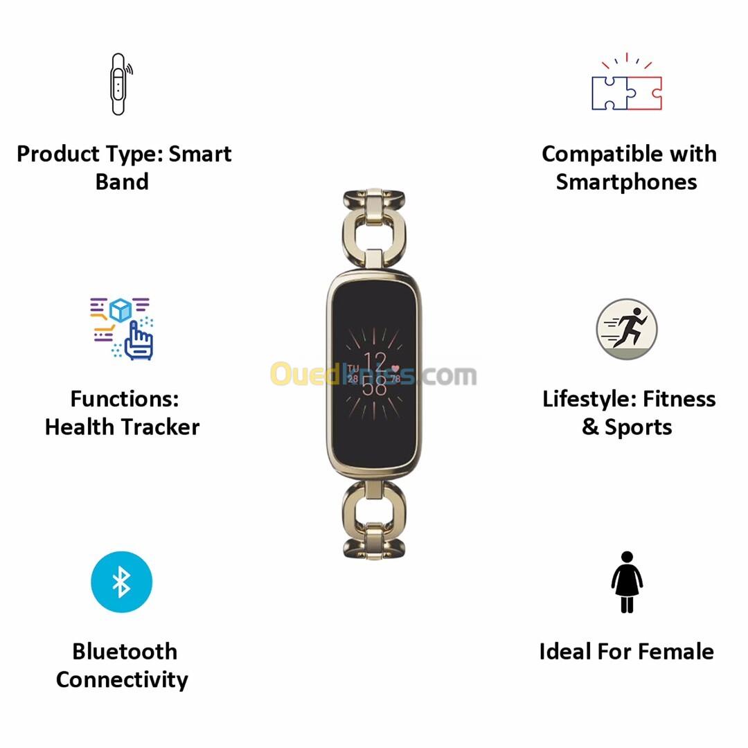 FITBIT LUXE - SMARTWACH SPECIAL EDITION - FITNESS & WELLNESS TRACKER - SOFT GOLD - STAINLESS STEEL  