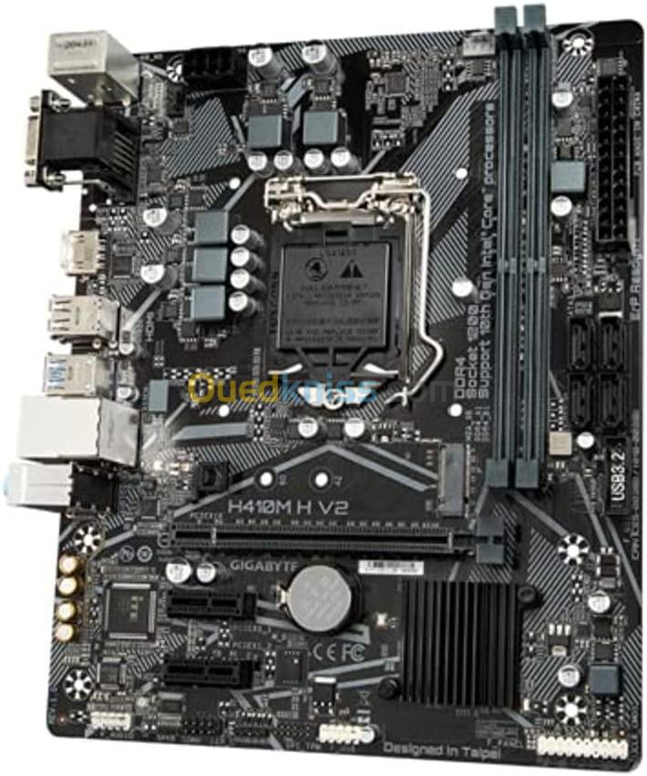 GIGABYTE H410M H V2 - CARTE MERE INTEL - LGA 1200 MICRO ATX -  M.2 NVME PCIE GEN3 X4 2280