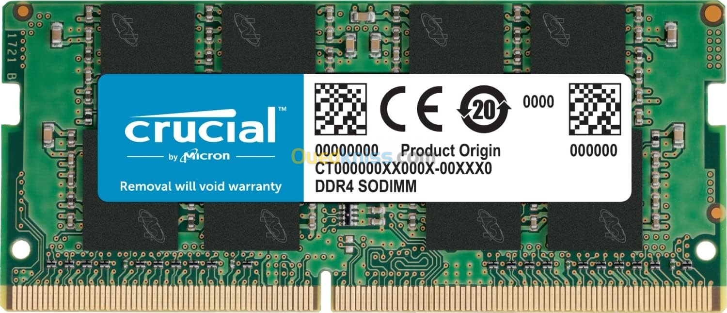 Crucial 16 GB DDR4 RAM - 3200MHz - SODIMM - 1.2V