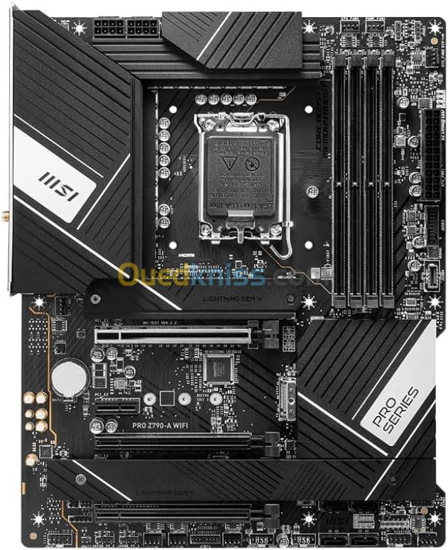MSI PRO Z790 - A WIFI - ATX Socket 1700 Intel - 4x DDR5 - M.2 PCIe 4.0 - USB 3.2 - PCI-Express 5.0 