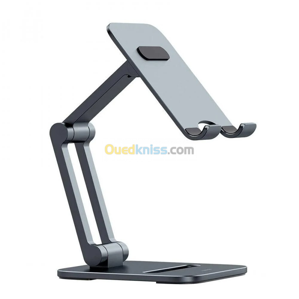 BASEUS DESKTOP BIAXIAL FOLDABLE METAL STAND - POUR SMARTPHONES - ALLIAGE ALUMINIUM - GRIS SIDÉRAL